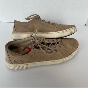Born Tamara Castoro Textured Tan Lace Up Casual Comfort Sneaker Shoes Size 7.5M